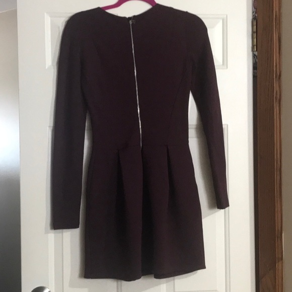 Wilfred Free Tartine Burgundy Fit And Flare Dress - Picture 9 of 16